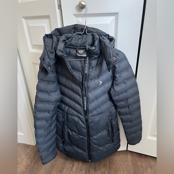 Women black puffy jacket XS longer fit - Picture 2 of 3